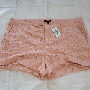Torrid NWT Pink Lace Shorts